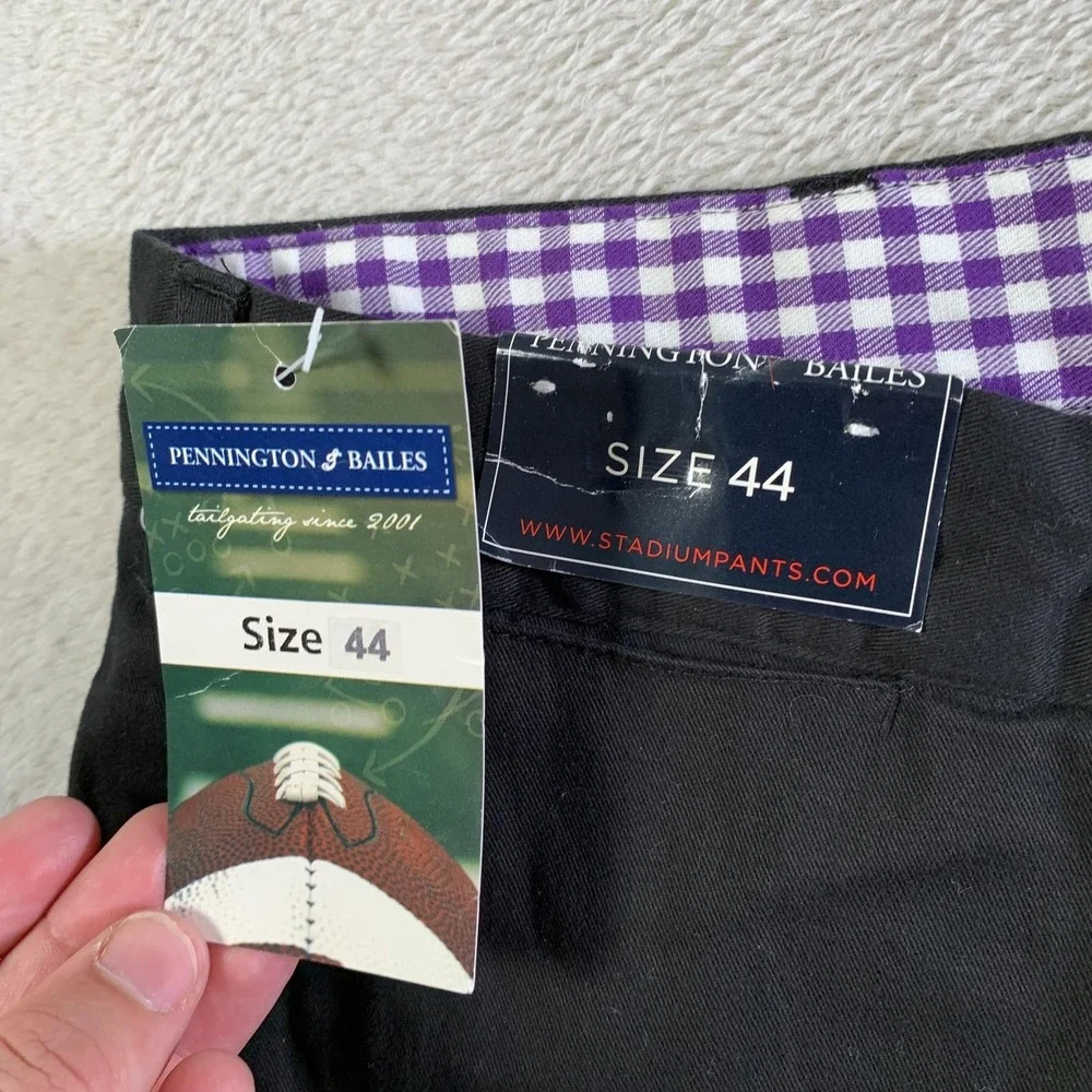 TCU Horned Frogs Pants‎ Mens 42x36 (Tag 44) Black Purple Pennington & Bailes NEW